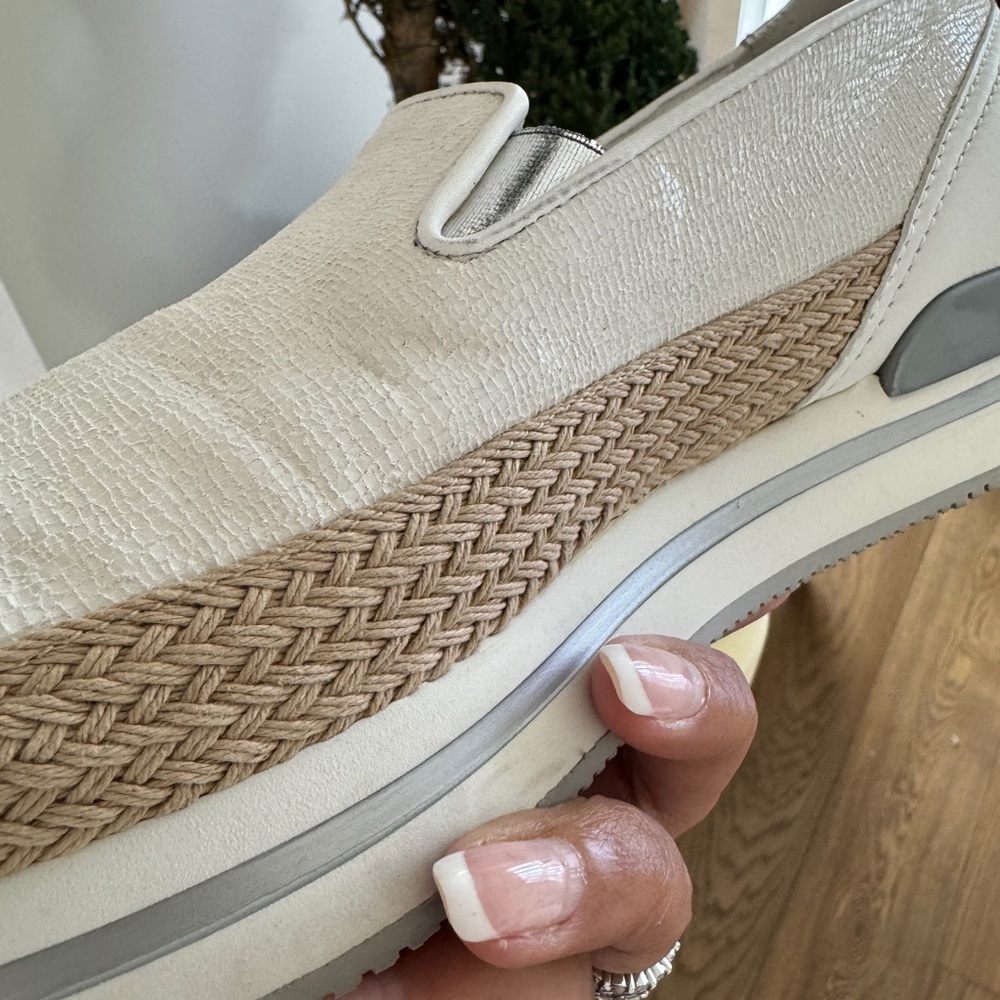 Hogan White and Gray Women's Platform Sneaker Loafers - Size 40.5 - Picture 10 of 11